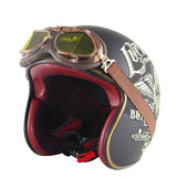 Vintage Open Face Helmet Harley Retro Helmet