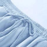 Men's Cotton Linen Shorts Multi-pocket Tethered Beach Cargo Shorts
