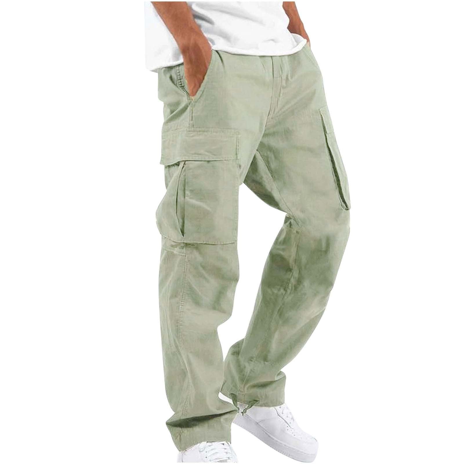 Men's Multi-Pocket Loose Straight-Leg Pants