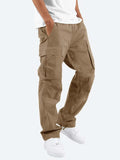 Men's Multi-Pocket Loose Straight-Leg Pants