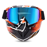 Motorcycle Goggles with Cool Detachable Face Shield