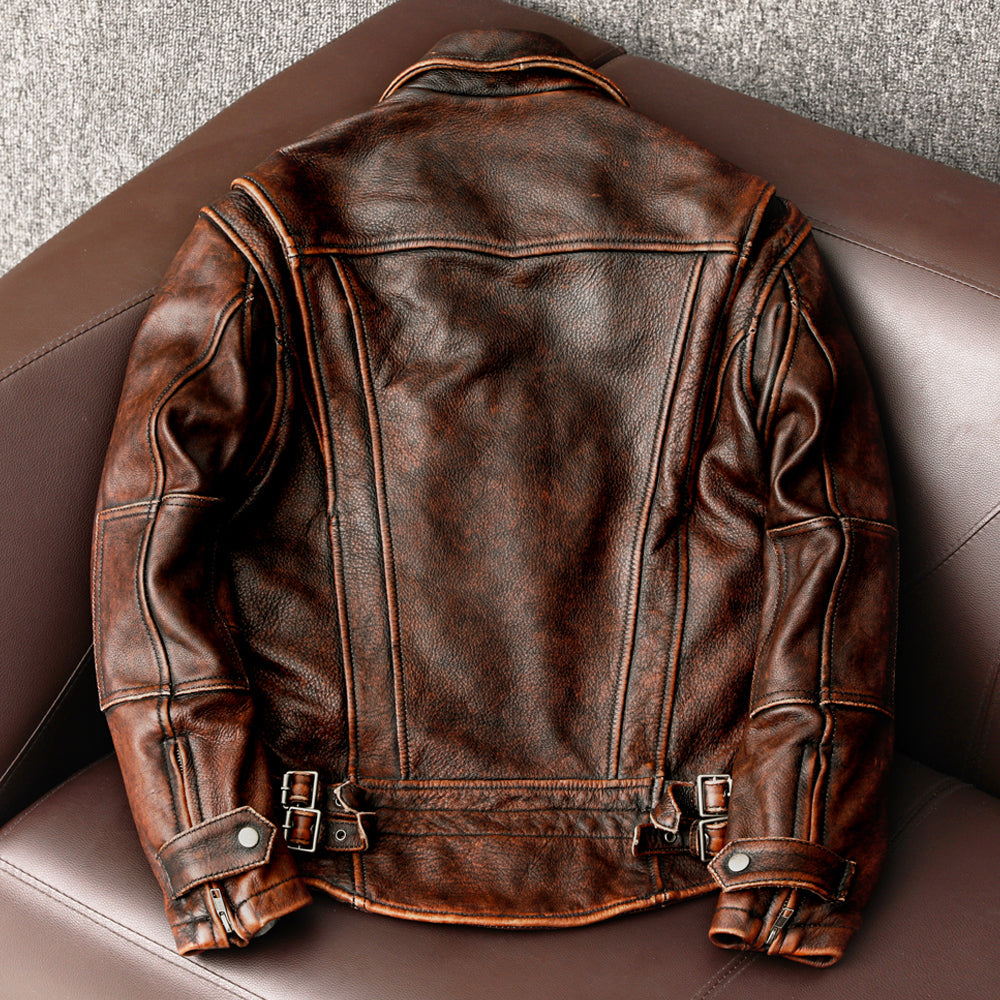 Amekaji Men's Cowhide Leather Jacket