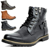 6'' Side Zipper Plain Toe Boot Perforation