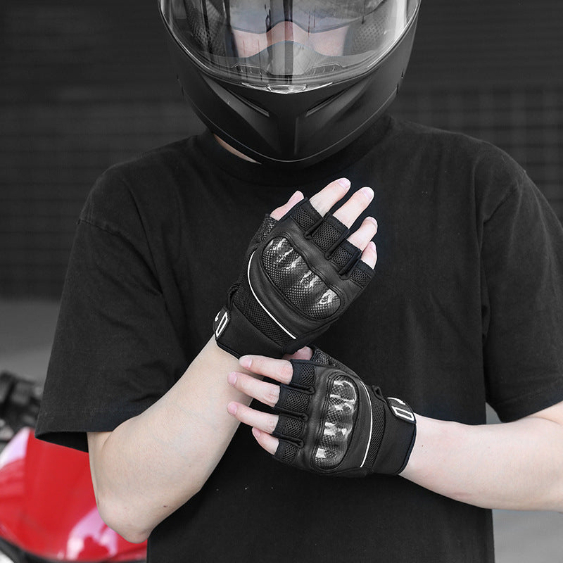 Men's Fingerless Mesh Gloves