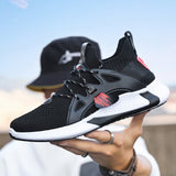 Men Flying Woven Breathable Sports Running Shoes