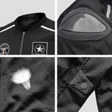 Mesh Bomber Moto Jacket With Armor