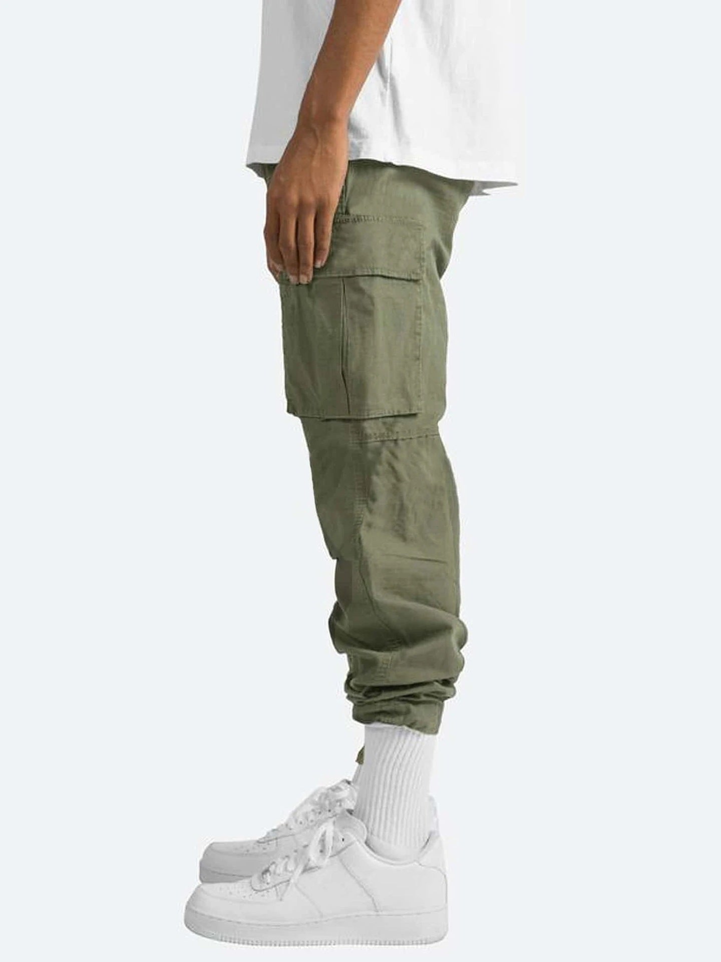 Men's Multi-Pocket Loose Straight-Leg Pants