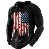 Men's Printed Casual Drawstring Hoodies