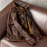 Amekaji Men's Cowhide Leather Jacket