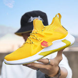Men Flying Woven Breathable Sports Running Shoes