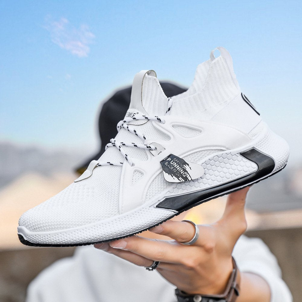 Men Flying Woven Breathable Sports Running Shoes