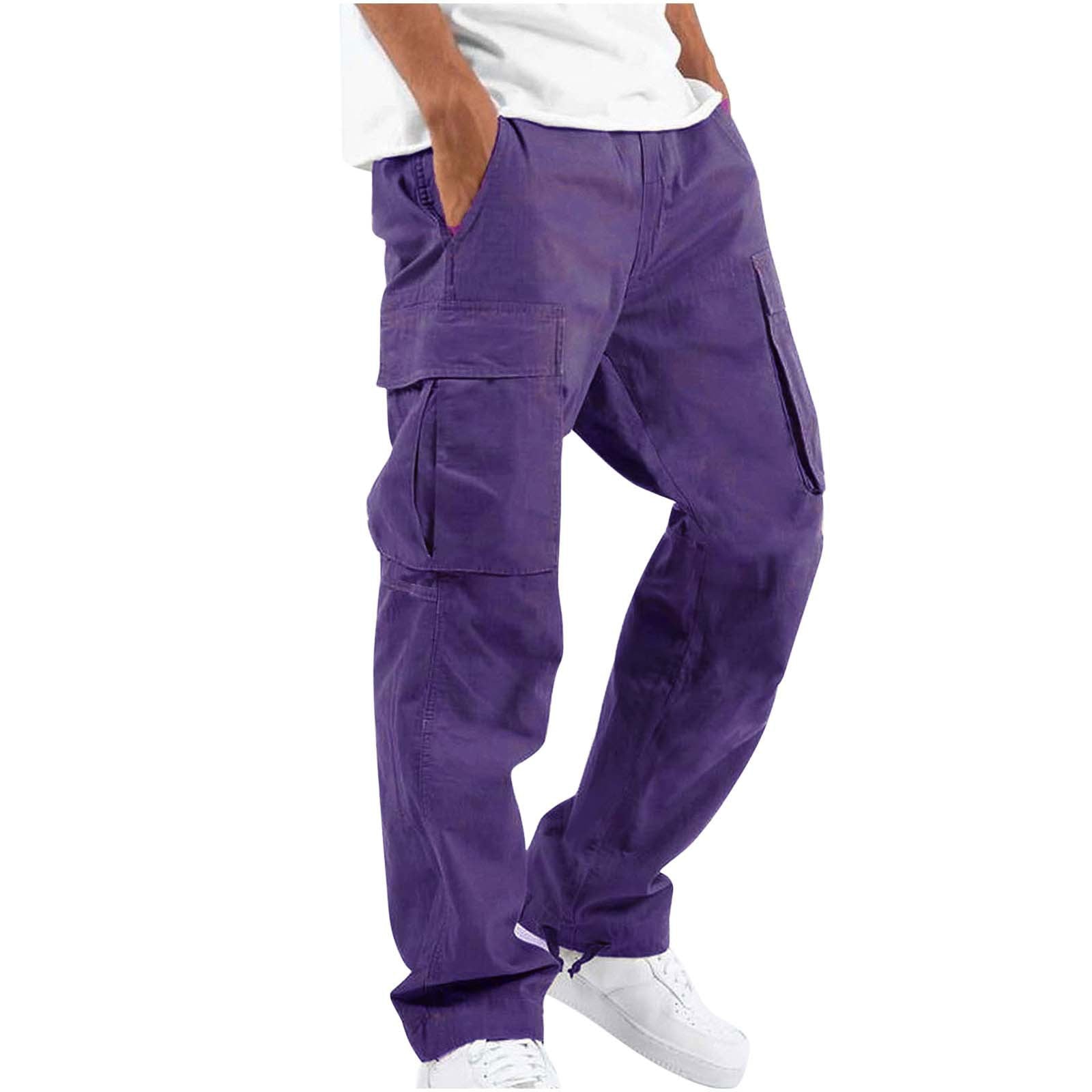 Men's Multi-Pocket Loose Straight-Leg Pants