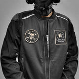 Mesh Bomber Moto Jacket With Armor