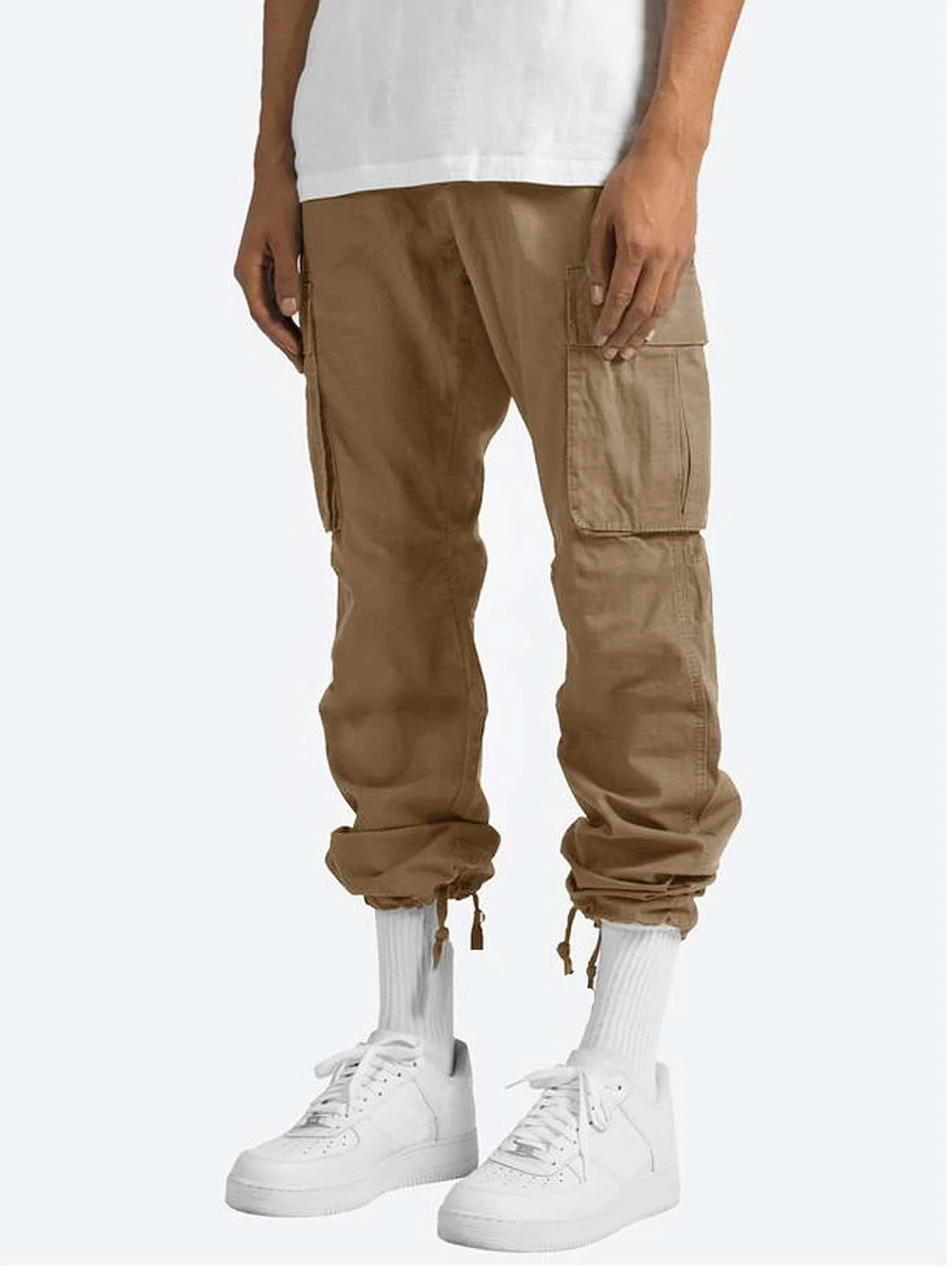 Men's Multi-Pocket Loose Straight-Leg Pants