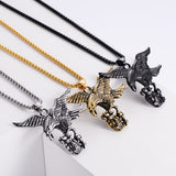 Flying Eagle Catch The Skull Pendant