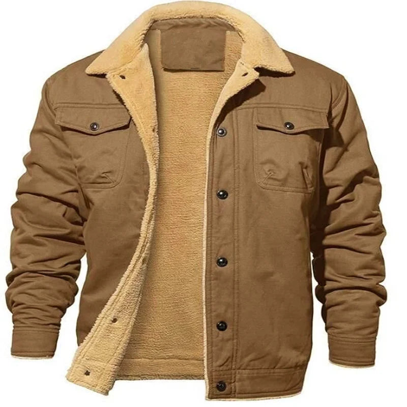 Men's Coats and Jackets Cutler Bomber Jacket Winter Outdoor Work Fluffy Jacket