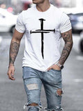 Short Sleeve Crew Neck Casual Printed Shirts & Tops
