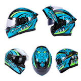 Leopard 989 Flip Up Bluetooth Helmet