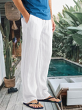 Men's Cotton Linen Style Casual Trousers