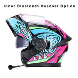 Leopard 989 Modular Bluetooth Helmet with LED Lights