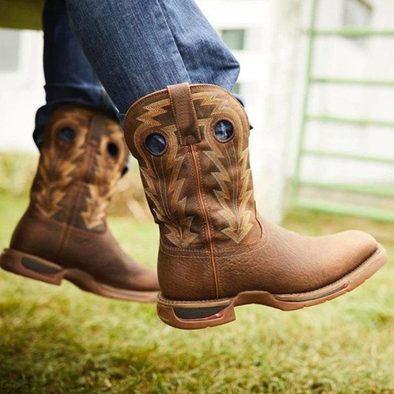 Men's Waterproof Western Boots Cowboy Boots