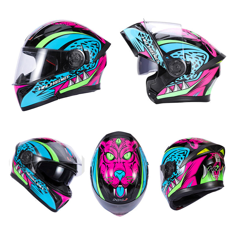 Leopard 989 Modular Bluetooth Helmet with LED Lights