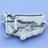 American Map Soaring Eagle Belt Buckle