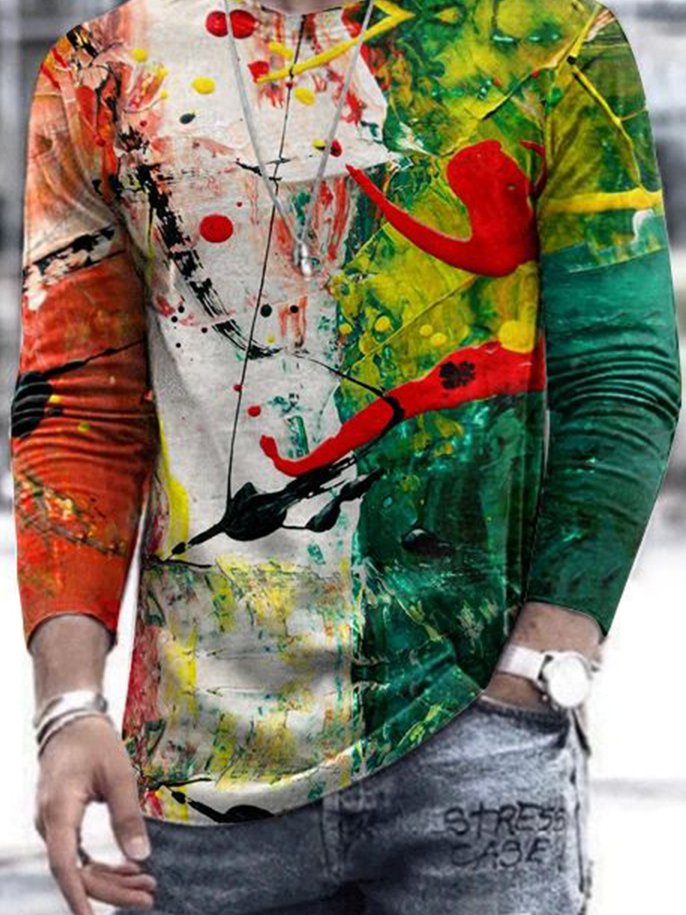 Abstract 3D Printed Long Sleeve T-shirt