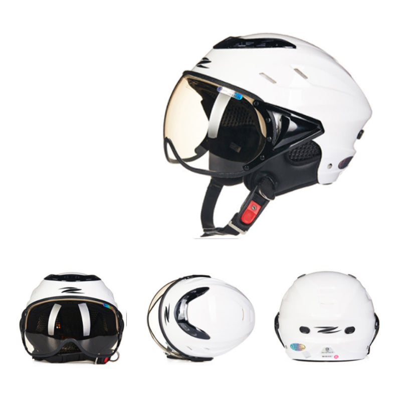 Half Open Face Helmet with Sun Visor