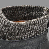 Men's Plus Sizes Rubber Band Suede Socks Retro Ankle Boots