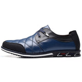 Plus Size Men Plaid Leather Soft Lace Up Comfy Casual Shoes
