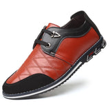 Plus Size Men Plaid Leather Soft Lace Up Comfy Casual Shoes