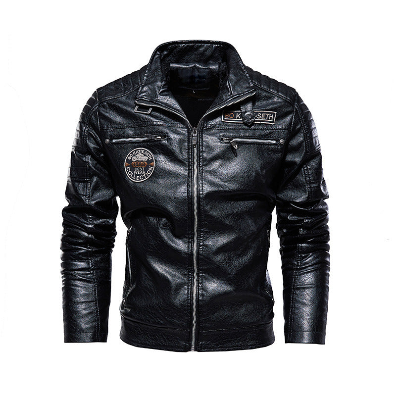 Espnman Men's Leather Jacket