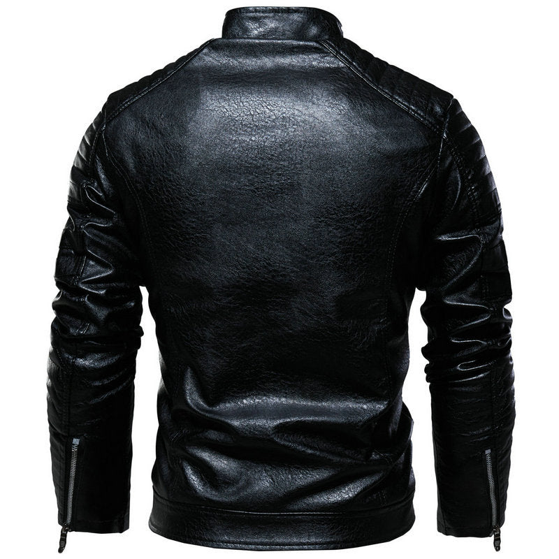 Espnman Men's Leather Jacket