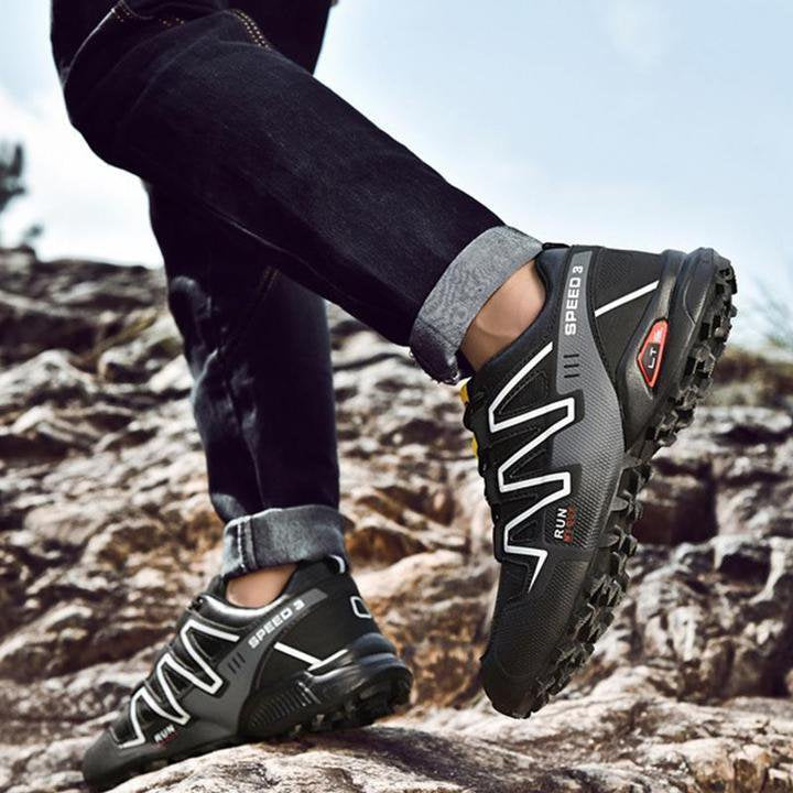 Men Hiking Shoes Non Slip Wear-Resistant Climbing Lightweight Walking Breathable Sneaker