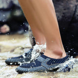Men Stitching Mesh Soft Loafers Breathable Outdoor Casual Shoes