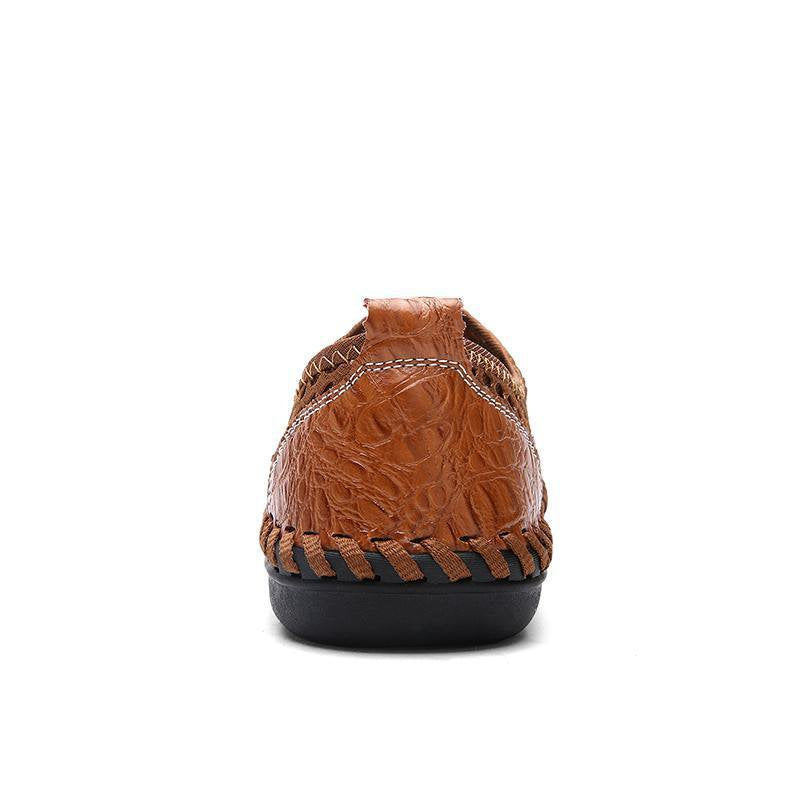 Men Stitching Mesh Soft Loafers Breathable Outdoor Casual Shoes