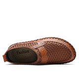 Men Stitching Mesh Soft Loafers Breathable Outdoor Casual Shoes
