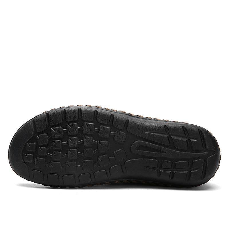 Men Stitching Mesh Soft Loafers Breathable Outdoor Casual Shoes