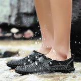 Men Stitching Mesh Soft Loafers Breathable Outdoor Casual Shoes