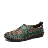 Men Stitching Mesh Soft Loafers Breathable Outdoor Casual Shoes