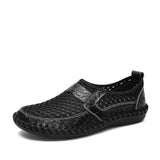 Men Stitching Mesh Soft Loafers Breathable Outdoor Casual Shoes