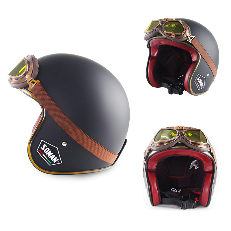 Vintage Open Face Helmet Harley Retro Helmet