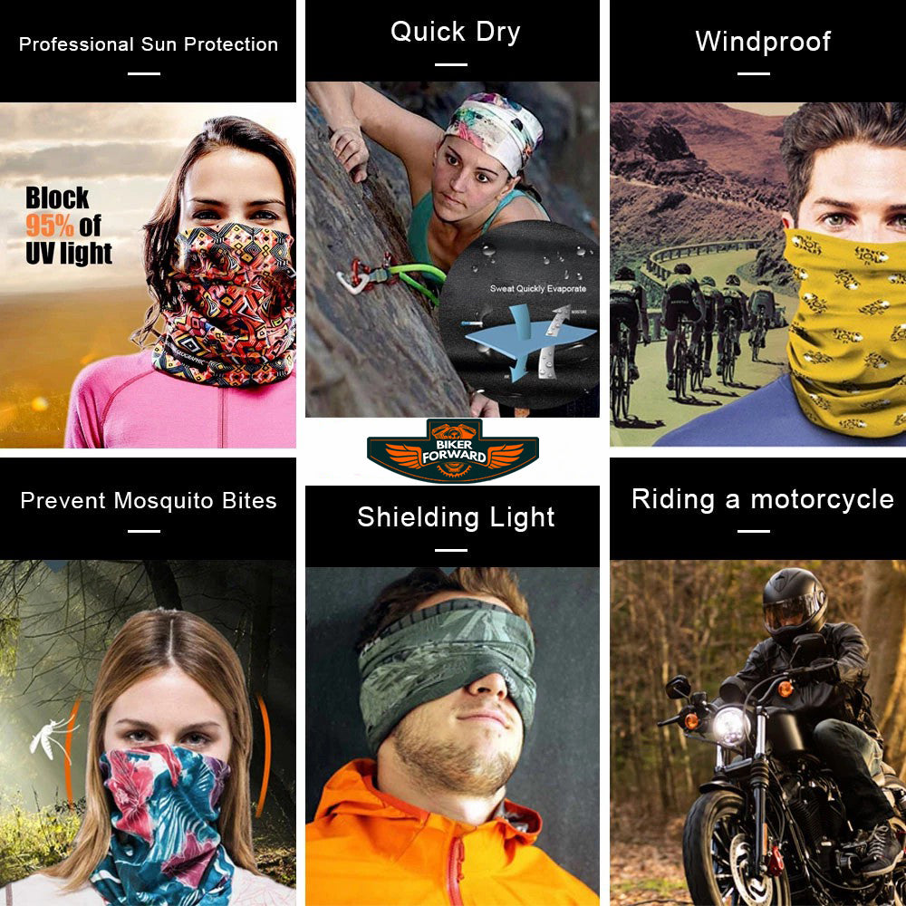 Skull Racing Neck Gaiter All in One Headwear