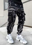 Black Casual Tribal Printed Pants