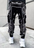 Black Casual Tribal Printed Pants