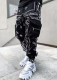 Black Casual Tribal Printed Pants