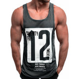 Men's Numbers Graphic Print Sports Tank Top