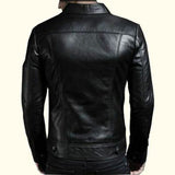 Men's Slim Fit Genuine Leather Motorcycle Jacket