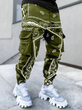 Black Casual Tribal Printed Pants
